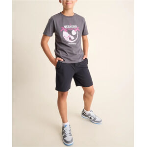 NEW CHUBBIES Boys Steel Grey The 70's Sun, Palm & Wave Pullover T-Shirt XL